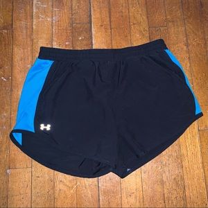 UNDER ARMOUR black athletic shorts